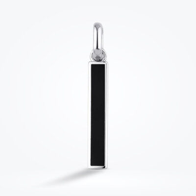 Altın Siyah Mineli Erkek Kolye Ucu - 1