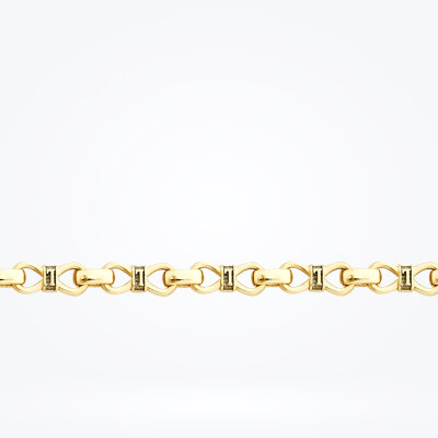 Altın Sonsuzluk Zincir Erkek Bileklik - Baroni Diamond (1)