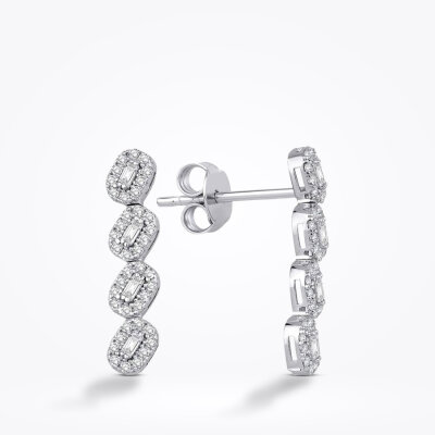 Altın Baget Trend Küpe - 1