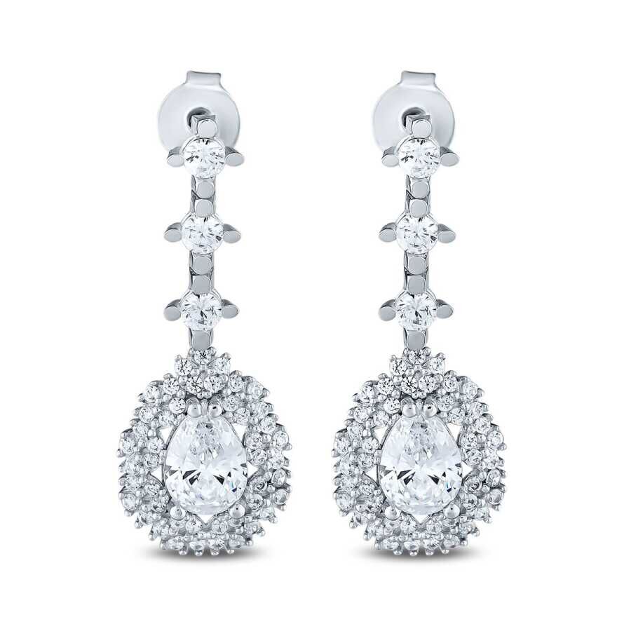 Altın Damla Trend Küpe - Baroni Diamond