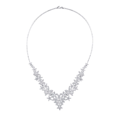 Altın Taşlı Çiçek Gerdanlık - Baroni Diamond (1)