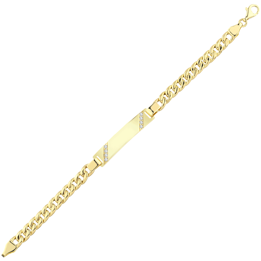 Altın Taşlı Çocuk Künye - Baroni Diamond