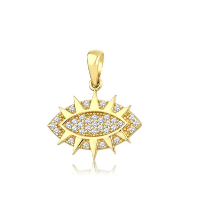 Altın Taşlı Göz Kolye Ucu - 1