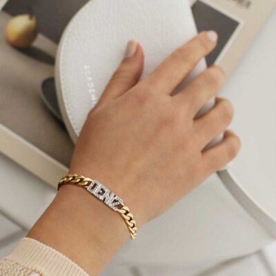 Altın Taşlı İsimli Bileklik - 1