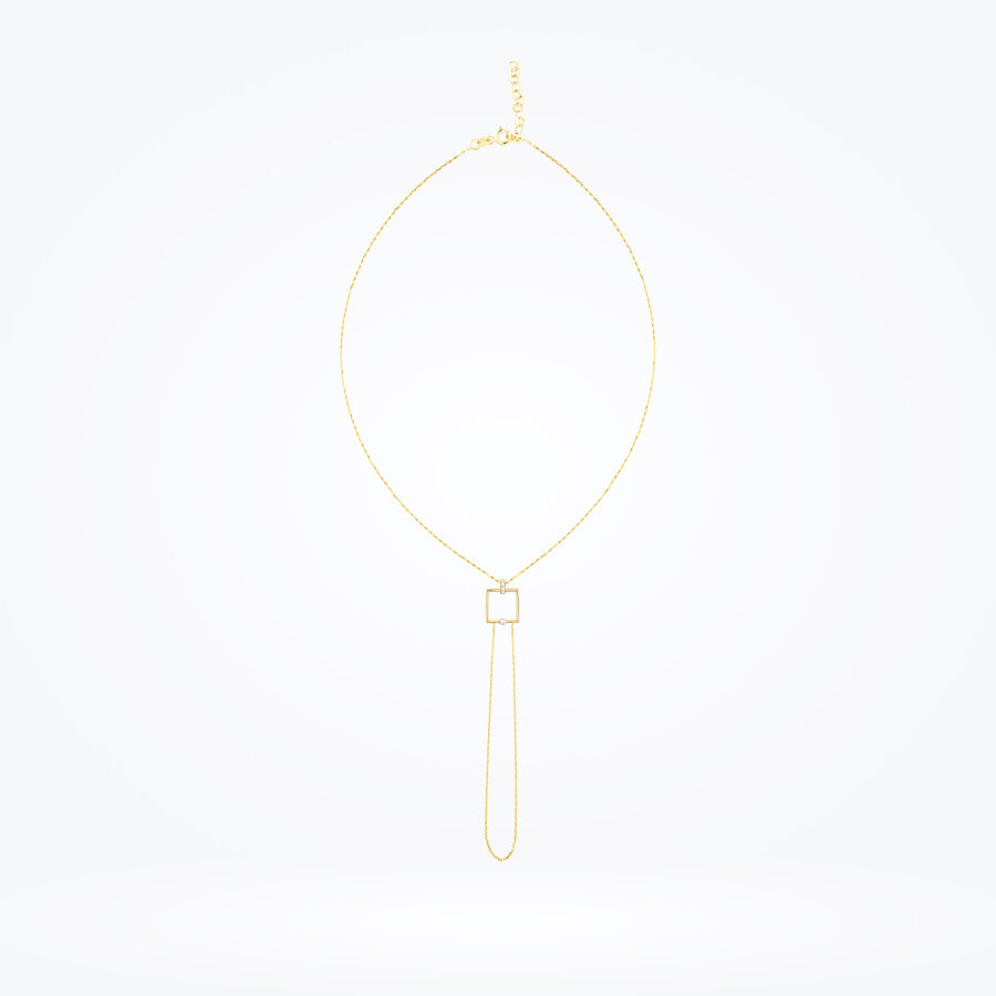 Altın Taşlı Kare Şahmeran Bileklik - Baroni Diamond