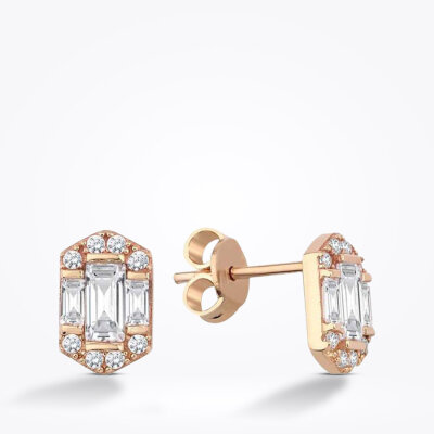 Altın Taşlı Küpe - 1