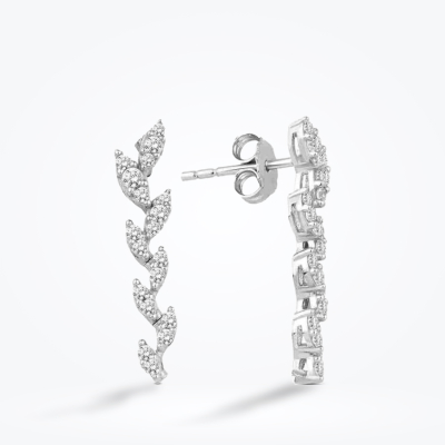 Altın Taşlı Küpe - Baroni Diamond