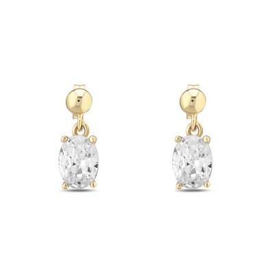 Altın Oval Taşlı Küpe - Baroni Diamond (1)