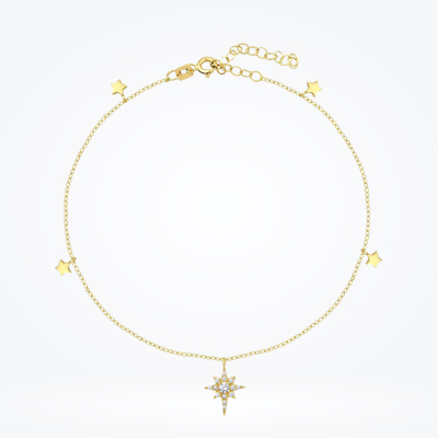 Altın Taşlı Kuzey Yıldızı Halhal - 1