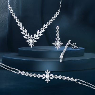 Altın Markiz Taşlı Set - Baroni Diamond (1)