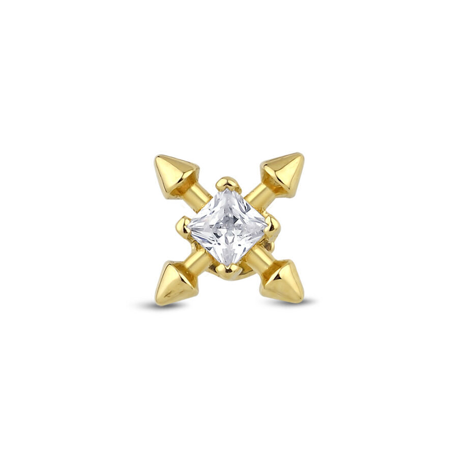 Altın Taşlı Tragus Küpe
