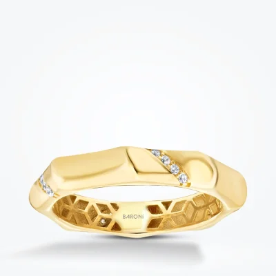 Altın Taşlı Trend Yüzük - 1