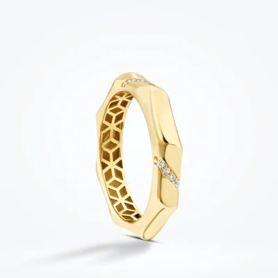 Altın Taşlı Trend Yüzük - 2