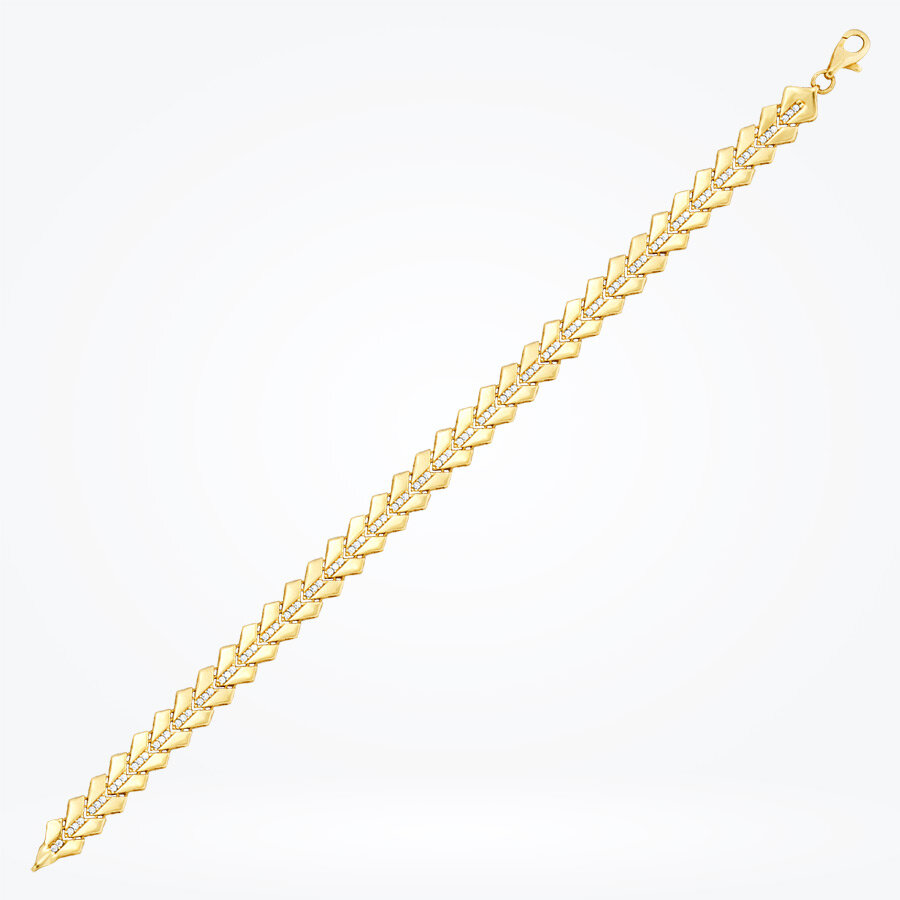 Altın Taşlı Üçgen Bileklik - Baroni Diamond