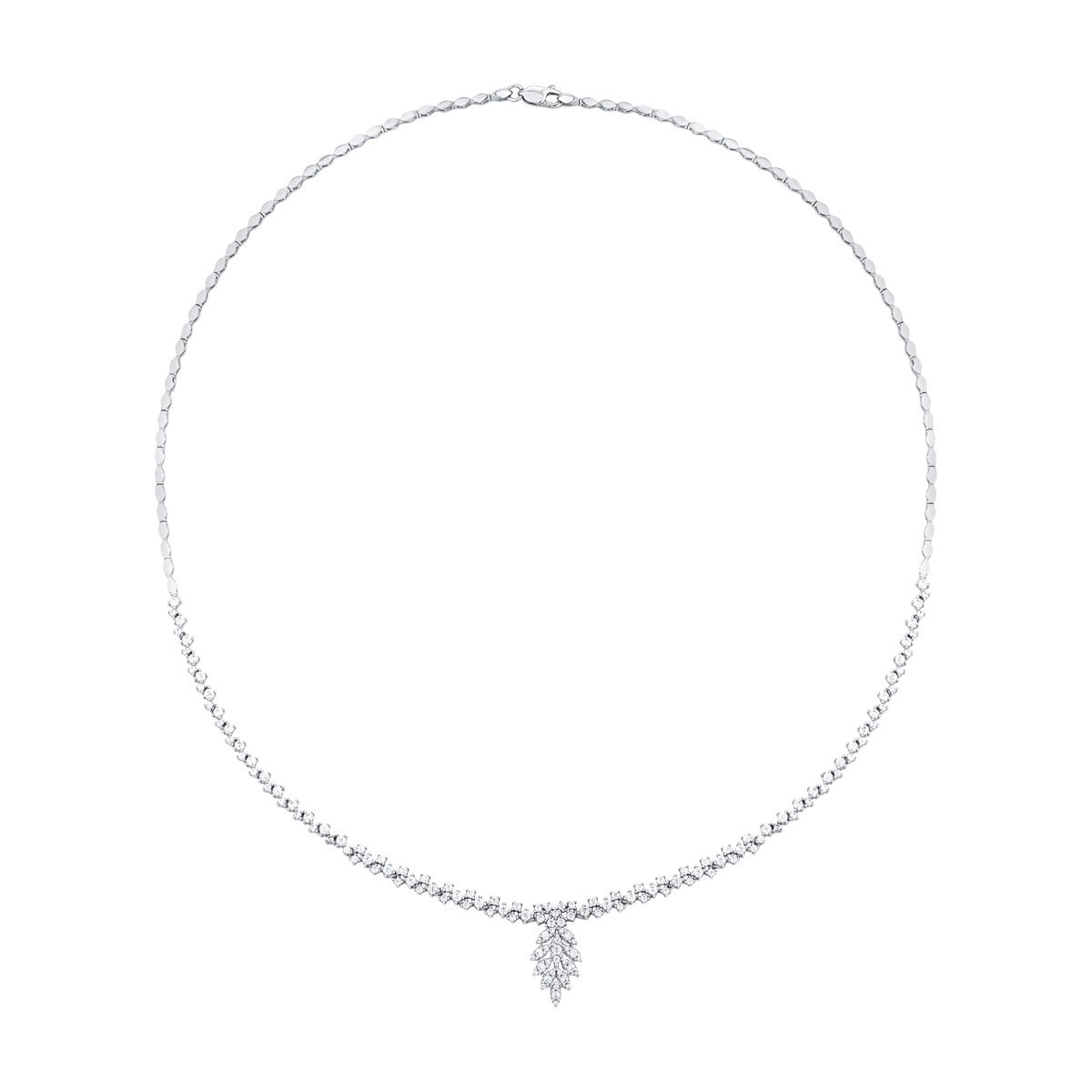 Altın Taşlı Yaprak Gerdanlık - Baroni Diamond
