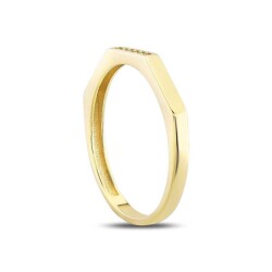 Altın Taşlı Köşeli Yüzük - Baroni Diamond (1)