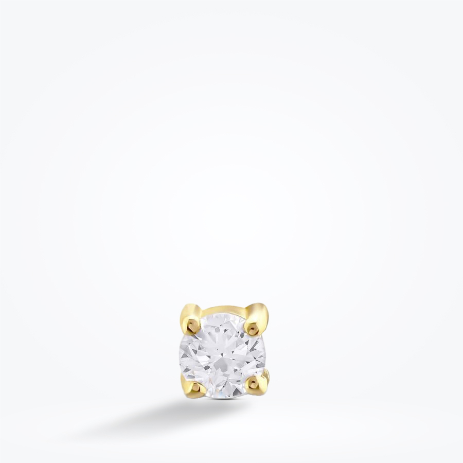 Altın Tektaş Tragus Küpe - Baroni Diamond