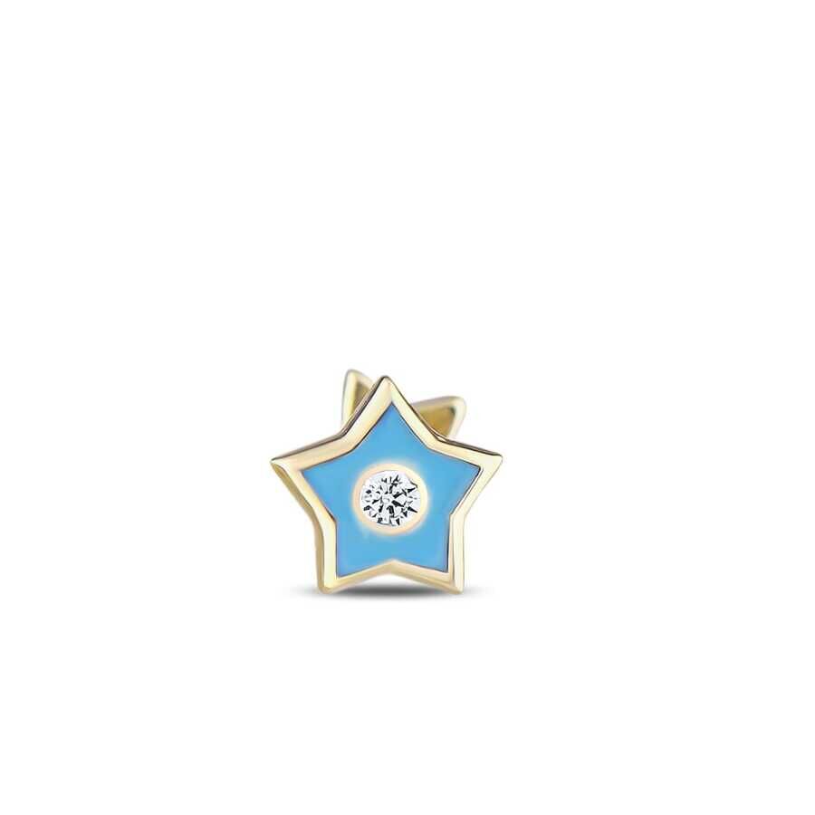 Altın Tragus Yıldız Küpe