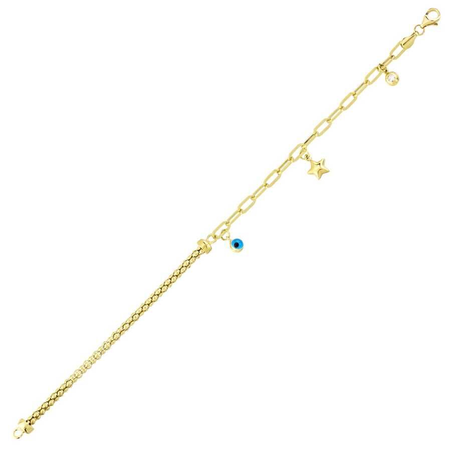 Altın Trend Bileklik - Baroni Diamond