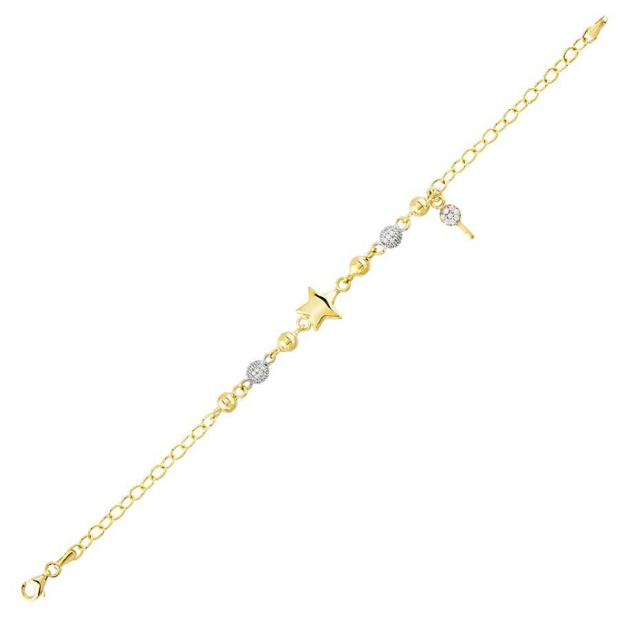 Altın Trend Bileklik - Baroni Diamond