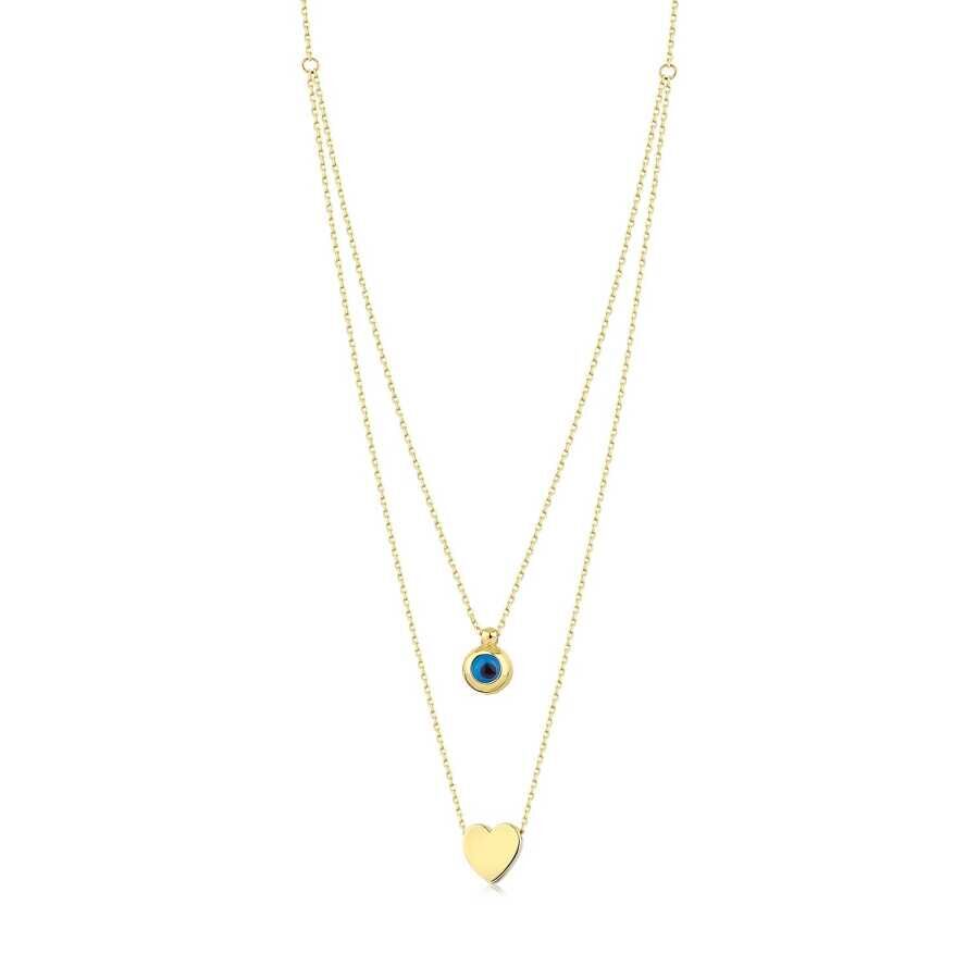Altın Trend Nazar Kolye - Baroni Diamond