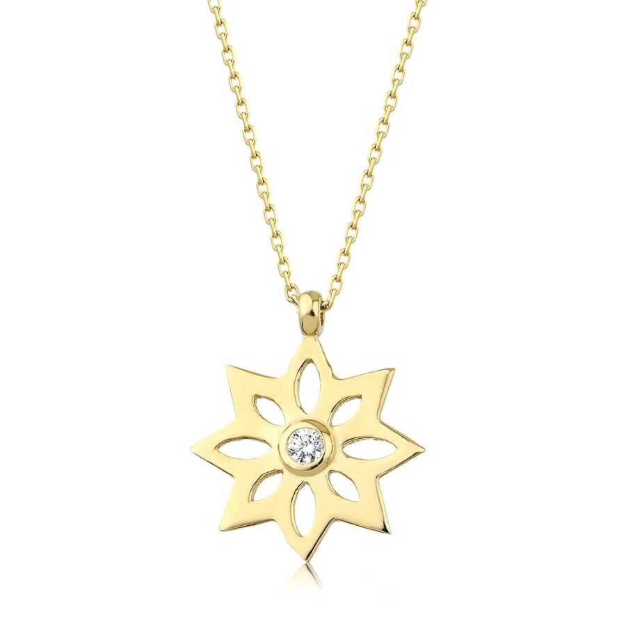 Altın Trend Kolye - Baroni Diamond