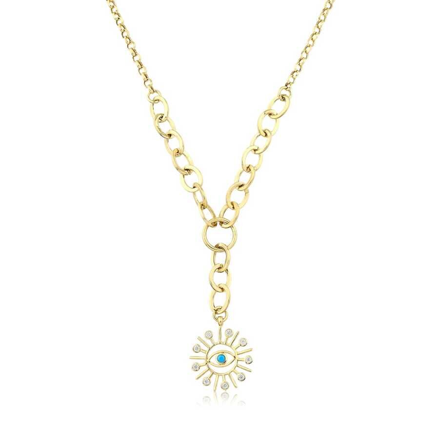 Altın Trend Kolye - Baroni Diamond