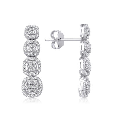 Altın Trend Küpe - Baroni Diamond