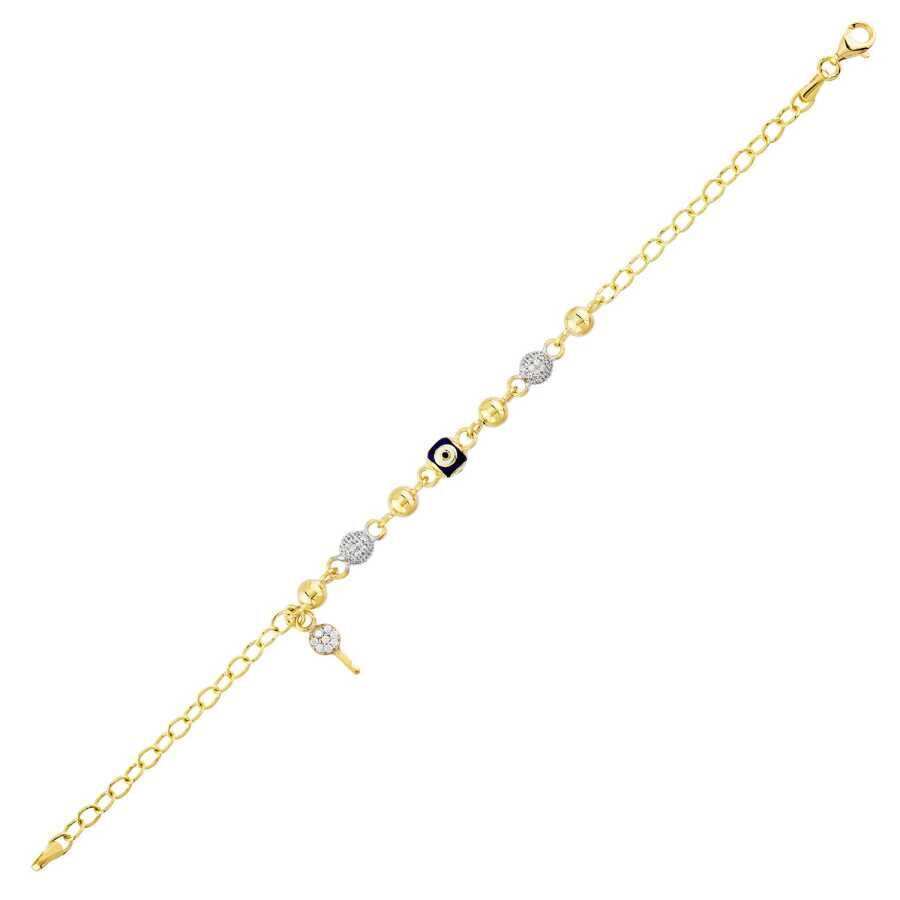 Altın Trend Nazar Boncuklu Bileklik - Baroni Diamond