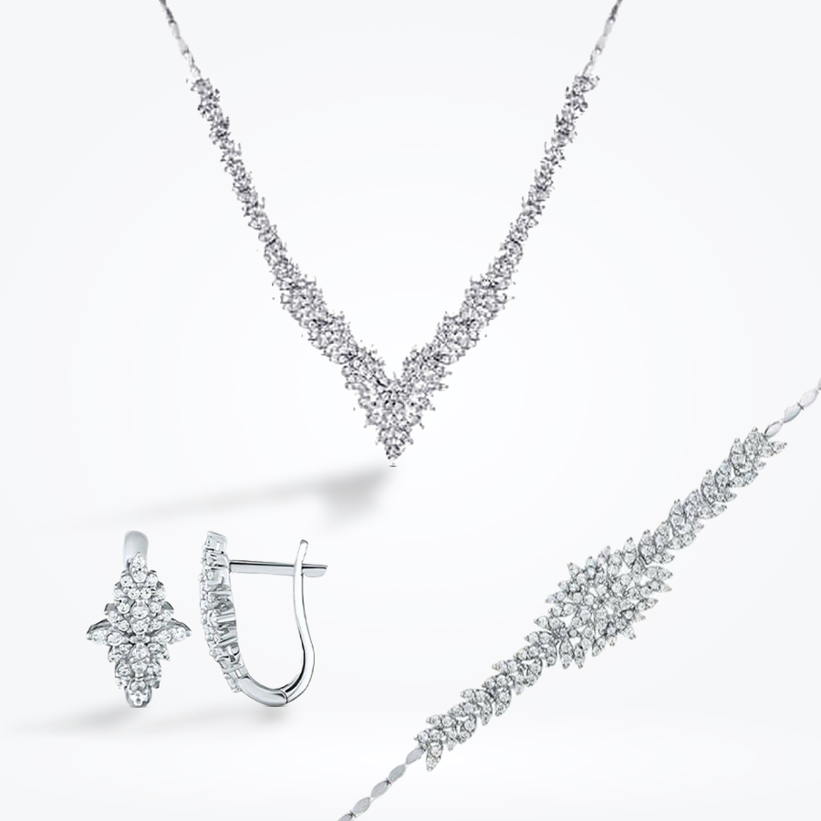 Altın Trend Su Yolu Düğün Seti - Baroni Diamond