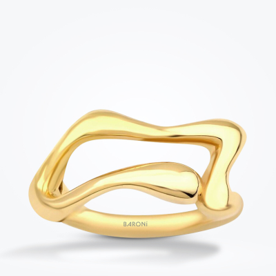 Altın Trend Yüzük - Baroni Diamond