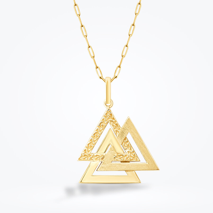 Altın Üçgen Kolye - Baroni Diamond