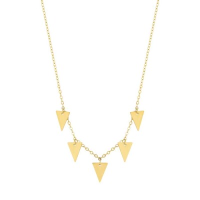 Altın Üçgen Sarkıntılı Kolye - 1