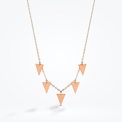 Altın Üçgen Sarkıntılı Kolye - Baroni Diamond (1)