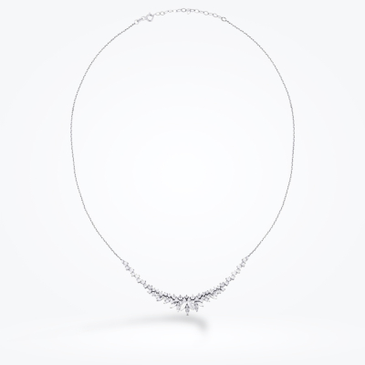 Altın Yaprak Desenli Kolye - Baroni Diamond