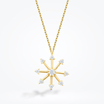 Altın Yıldız Işıltısı Trend Kolye - 2