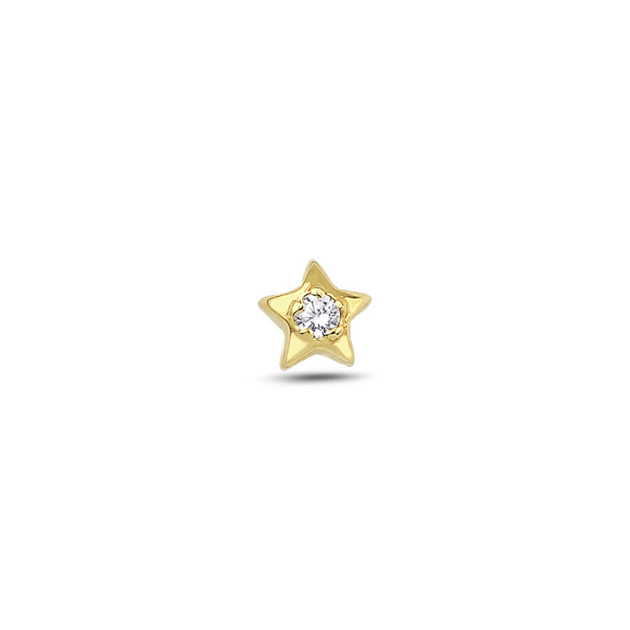 Altın Yıldız Tragus Küpe - Baroni Diamond