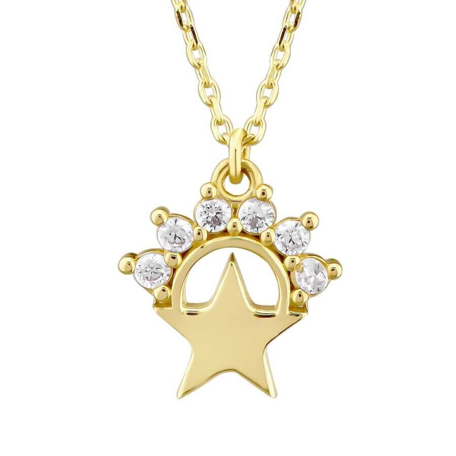 Altın Yıldız Trend Kolye - Baroni Diamond
