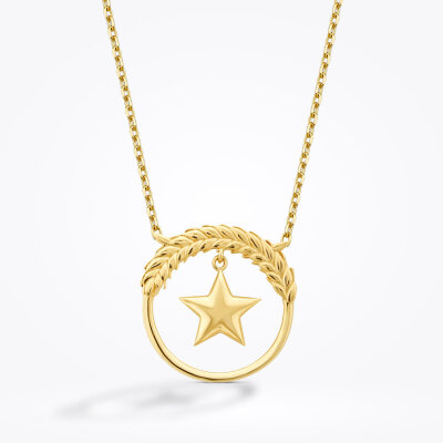 Altın Yıldız Trend Kolye - 2