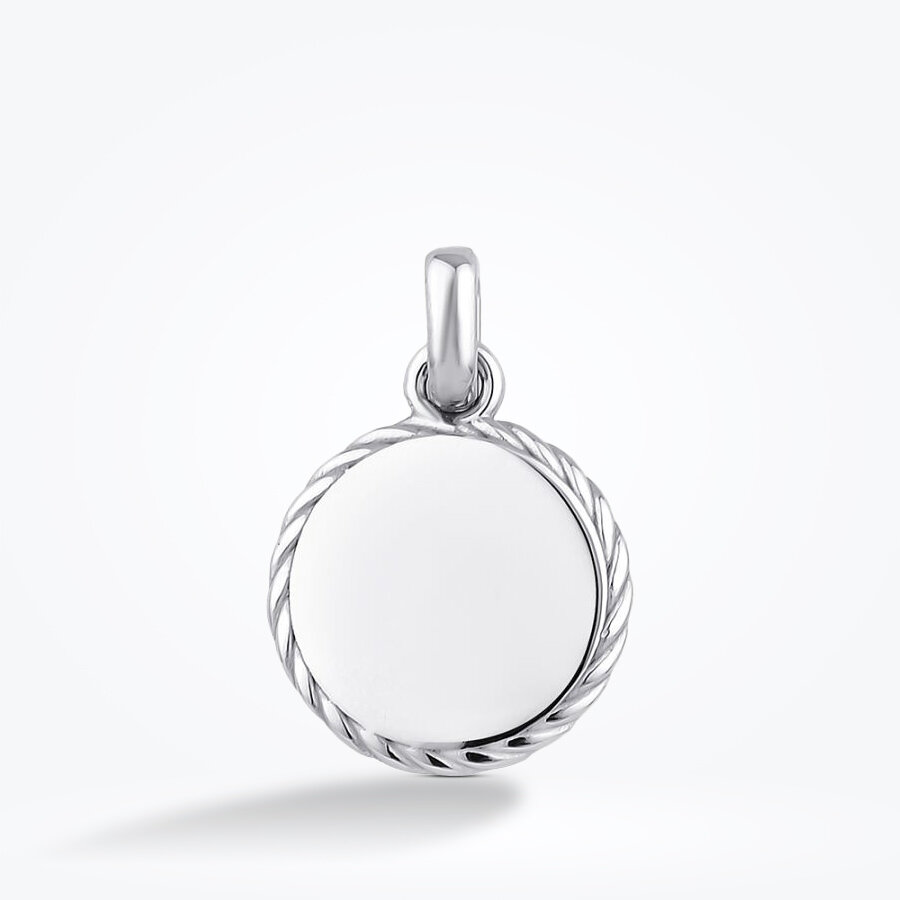 Altın Yuvarlak Erkek Kolye Ucu - Baroni Diamond