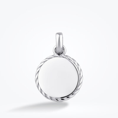 Altın Yuvarlak Erkek Kolye Ucu - 1