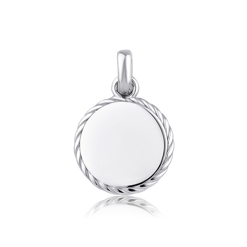 Altın Yuvarlak Erkek Kolye Ucu - Baroni Diamond