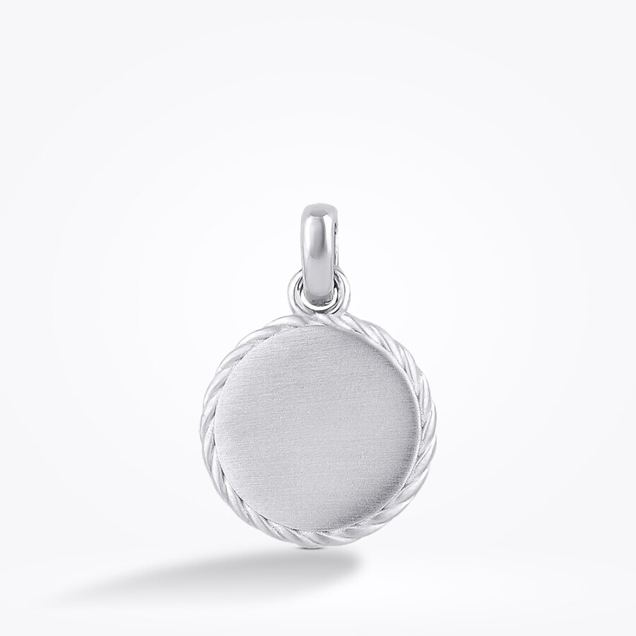 Altın Yuvarlak Erkek Kolye Ucu - Baroni Diamond