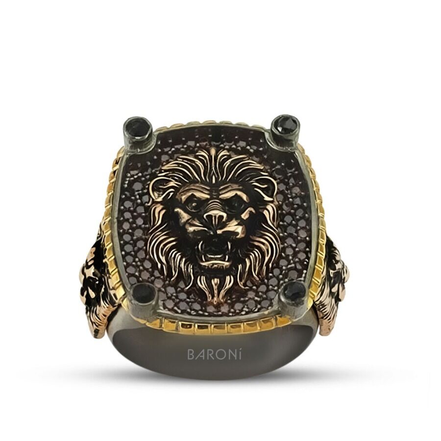 Baroni Fuego Aslan Erkek Yüzük - Baroni Diamond