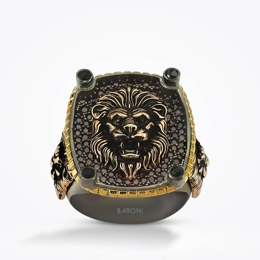 Baroni Fuego Aslan Erkek Yüzük - Baroni Diamond