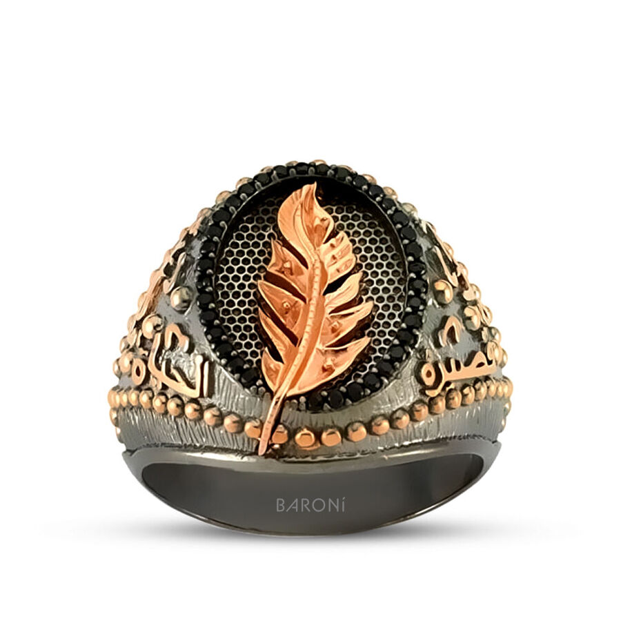 Baroni Fuego Erkek Yaprak Yüzük - Baroni Diamond