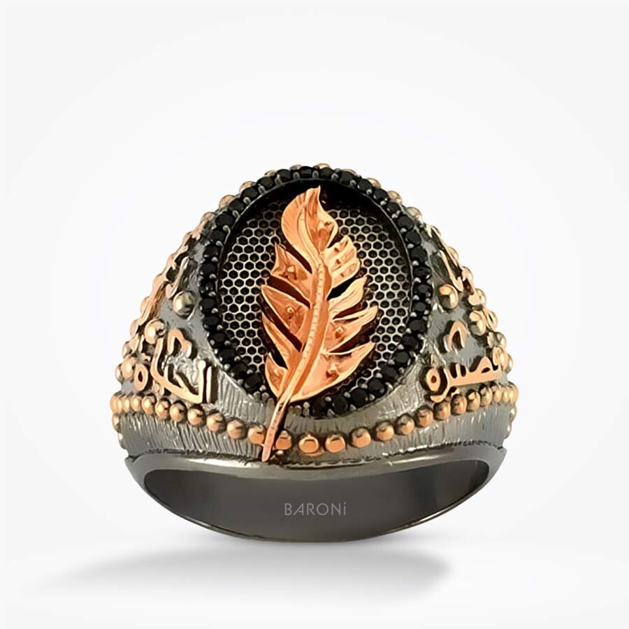 Baroni Fuego Erkek Yaprak Yüzük - Baroni Diamond