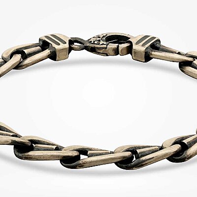 Gümüş Erkek Zincir Bileklik - Baroni Diamond (1)