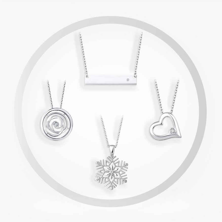 Pırlantalı Gümüş Hediye Kolye - Baroni Diamond