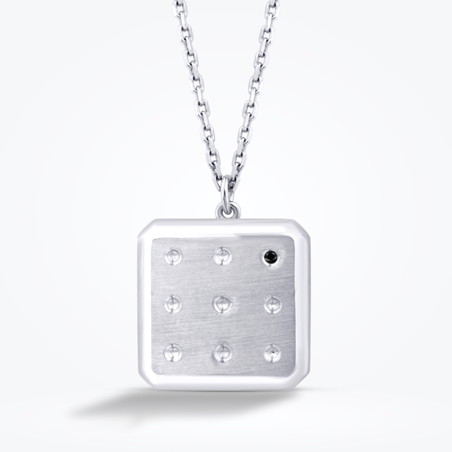 Pırlantalı Gümüş Erkek Kolye - Baroni Diamond